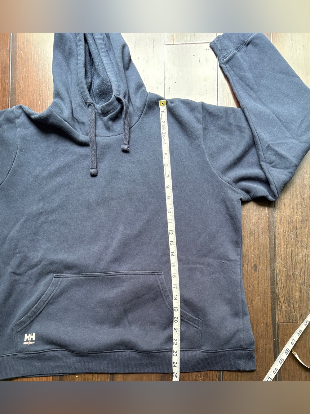 Helly Hansen Mens Navy Hoodie Large fall soft gorpcore hike camping outdoor - Picture 6 of 7
